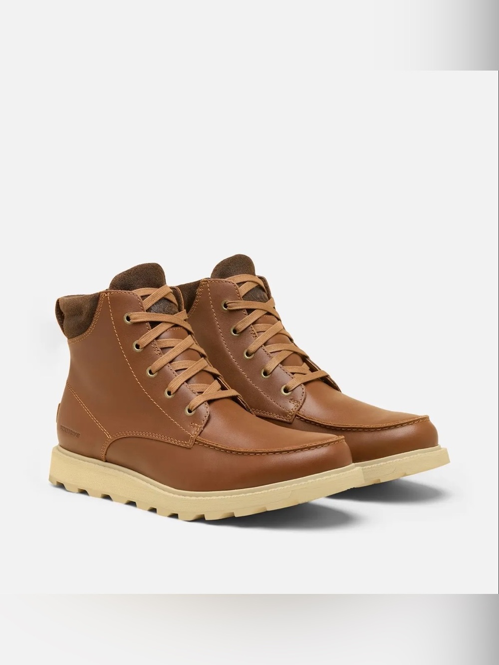 Sorel Men's Madson II Moc Toe Gaucho Tan Brown Leather Size 8
